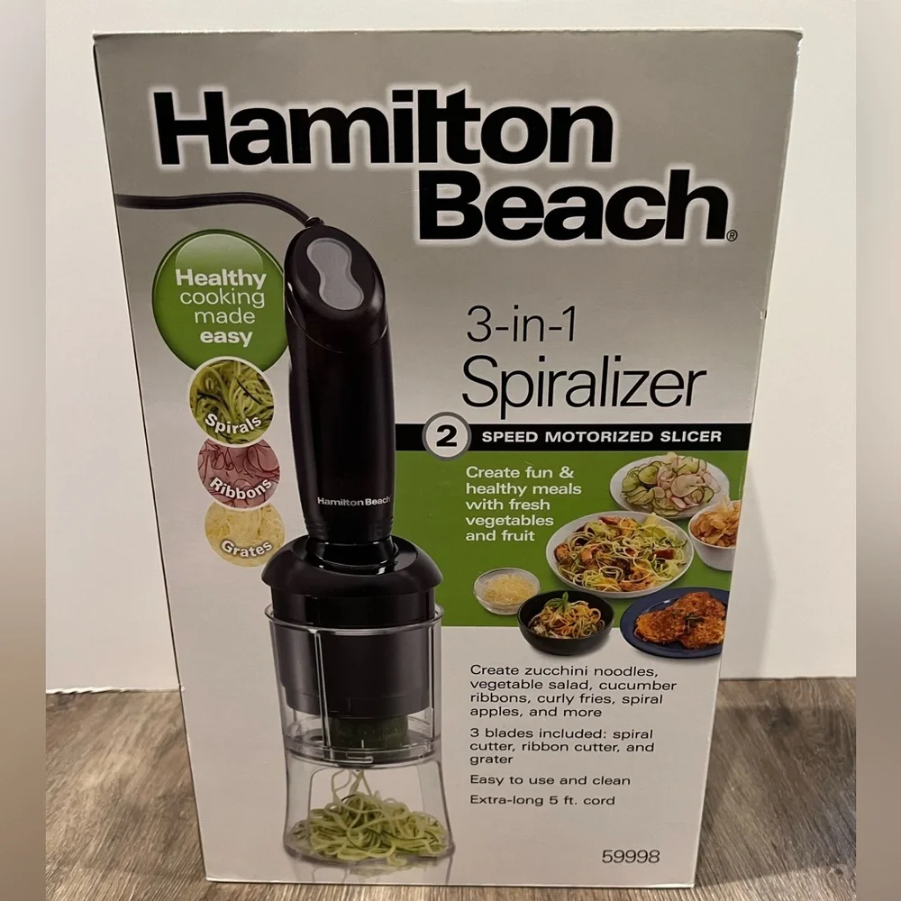 Hamilton Beach 3-in-1 Spiralizer- NIB